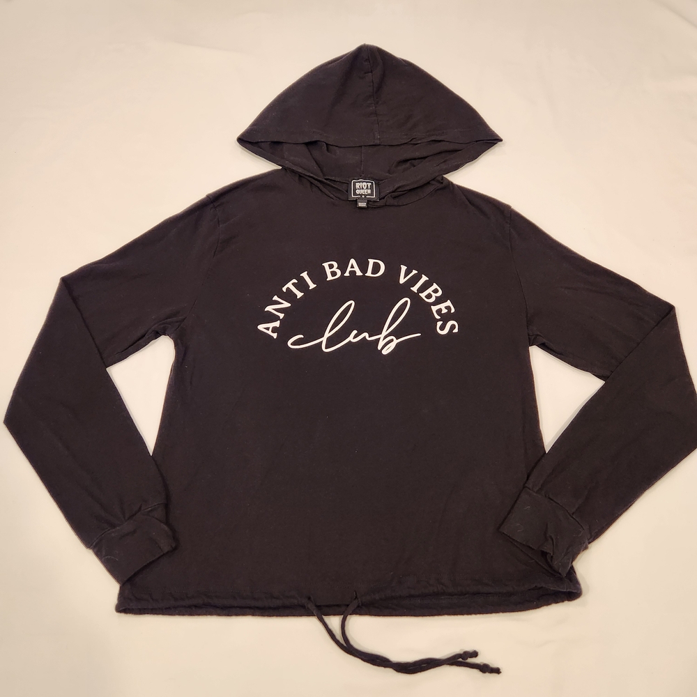 Riot Queen Anti Bad Vibes Club Black Hoodie